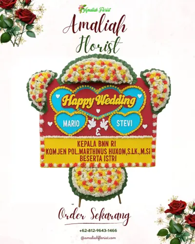 Karangan Papan Bunga Pernikahan di Temuireng